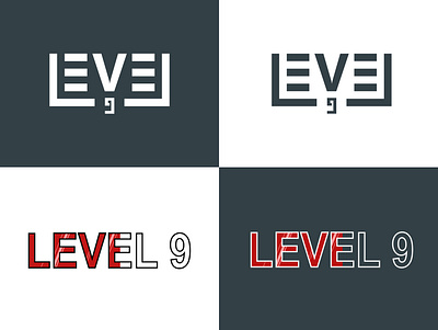 Level 9 branding design design art flat graphiste logo minimal minimalist logo typography vector
