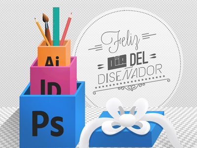 Happy Graphic Designer's Day adobe afiche cartel day designer gift graphic happy illustration poster suite