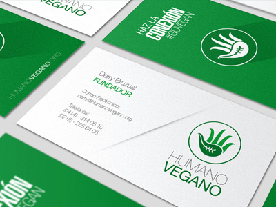 Humano Vegano Businesscard brand branding businesscard eating human logo org vegan vegetarian