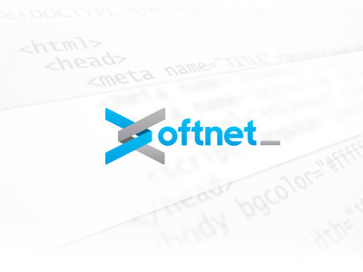 Xoftnet - Software & web development logo brand branding code logo software tecnology ui web