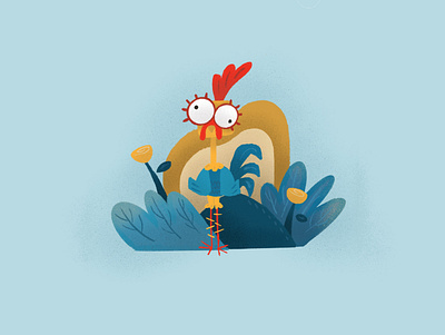 Harold the Chicken animal illustration art chicken design digital digital illustration drawing illustration palette procreate