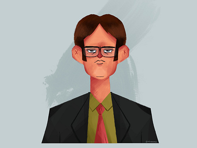 Dwight art design digital digital illustration drawing dwight dwight schrute illustration procreate theoffice