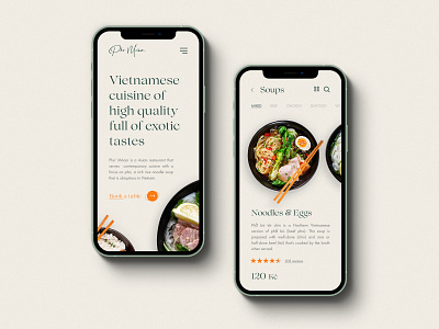 Restaurant UI concept app czech daily ui design food interface landing page mobile mockup pho responsive restaurant ui uiux website