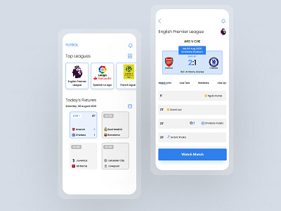 Futbol- Live Football Streaming app app football football app live sport ui ux