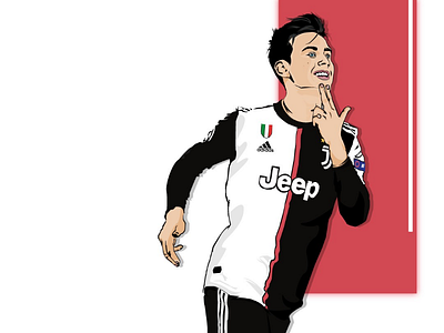 Dybala adobe artwork football gaming graphics design illustrations illustrator portrait sport sports vector vector art