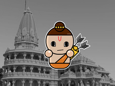Lord Ram adobe adobe illustrator artwork devotional graphic design hindu hinduism holy illustrator logo lord vector worship