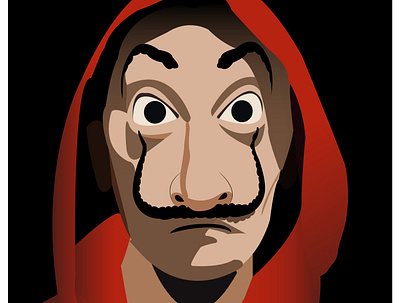 Dali mask illustration vector