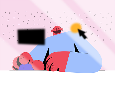 Pattoon character character design cursor illustration pink screen
