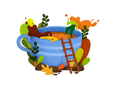 Autumn cup of tea