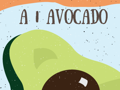 A-Z Superfood Alphabet a z alphabet avocado children green health illustration