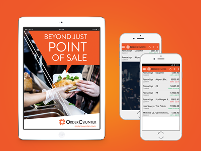 OrderCounter POS App Design app ipad iphone orange point of sale pos technology ui ux