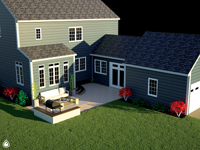 Patio Design 3d design landscape sketchup