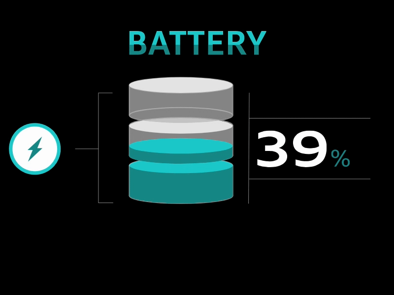 Battery Charge design flat design greensock illustration motion svg animation ui vector