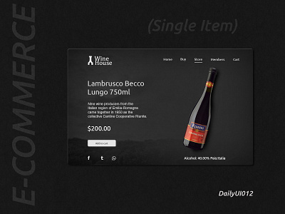 E CommerceOneItemDribbble