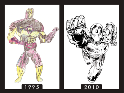 Ironman: Then & Now inks ironman pencils superhero