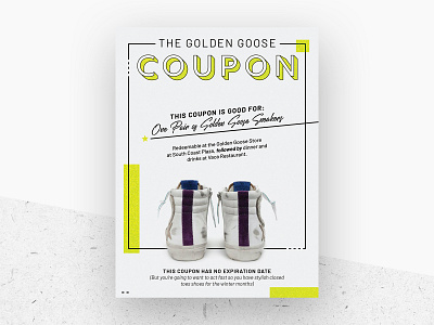 Golden Goose Coupon coupon just for fun postcard print design