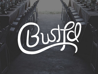 Hand-lettering concept for Bustld Logo