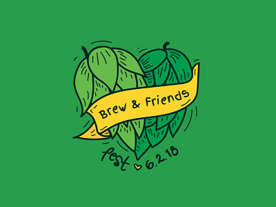 Brew & Friends Fest Logo branding event design graphic design logo