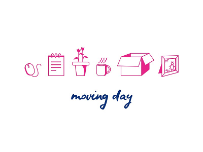 Moving Day Icon Set icon artwork icons moving office