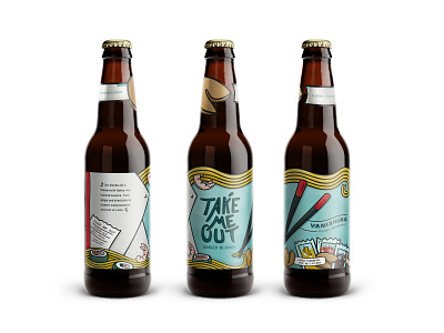 2018 Beer and Branding Submission aiga aiga charlotte beer and branding beer art bottle label illustration packaging take out