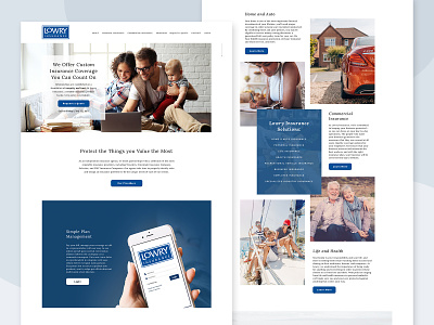 Homepage for Insurance Agency homepage web design website