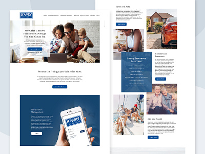 Homepage for Insurance Agency