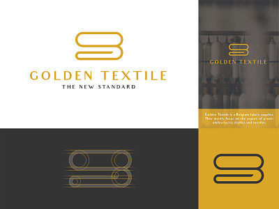 Golden Textile - Logo design abstract logo brand brand design brand elements brand experience brand identity branding branding concept exclusive design exclusive logo logo logogrid logos logotype minimalism minimalistic