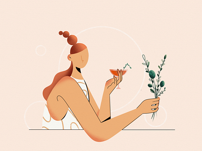 COCKTAIL MOOD draw girl illustration illustrator