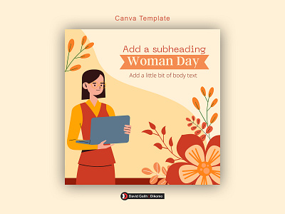 Woman Day Instagram Post Canva Template | David Galih Dikomo canva card david galih day dikomo greeting instagram mount post template women