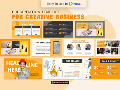 Canva Template For Presentation By David Galih Dikomo business canva david galih presentation template