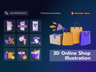 3D Online Shop Illustration - David Galih Dikomo 3d ecommerce illustration render shop