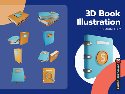 3D Book Illustration Easy to Use | David Galih Dikomo