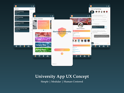 University App UX Concept communication education mobile app social network ui design ux design