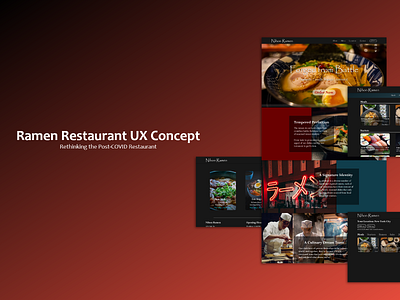 Post-Covid Restaurant Website Concept food ux design web design
