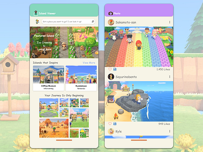 Nookmobile Concept: Island Viewer and Photo Sharing animal crossing concept gaming mobile app photography travel ux design