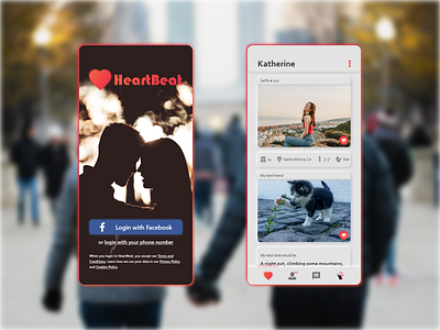 HeartBeat Dating App (Hinge Redesign Concept) adobe xd concept dating flat design hinge minimalism mobile mobile app neumorphism ui design ux design
