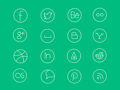 Social media line icons line icons social icons social line icons vector