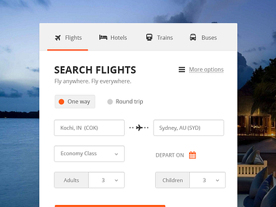 Flight booking form booking form flight booking form ui