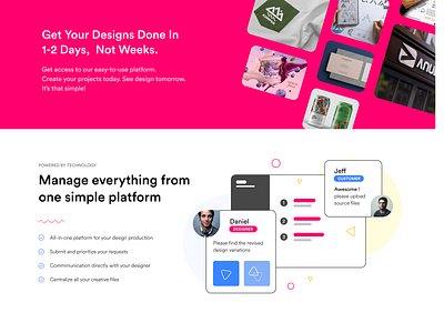 Landing page design innerpage landing page webapp