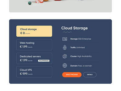 Pricing table design