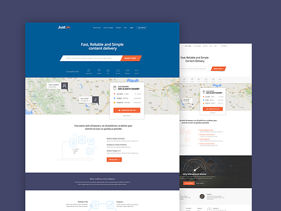 Content Delivery Network home screen design 