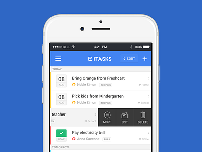 Todo list and task manager app - 12 screens attached iphone app mobile app task manager app todo app