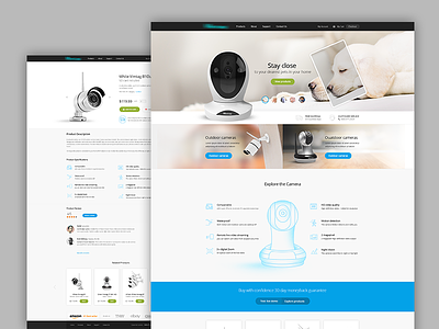 Surveillance camera web pages home page landing page product page surveillance camera