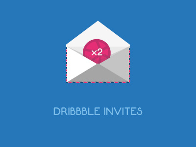 Dribbble Invites envelope illustration invites
