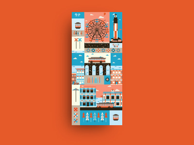 VB Trolley Brochure Cover brochure illustration transit