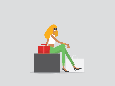 New Friend illustration shopping woman