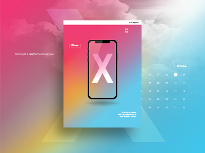 iPhone X ad banner phone web