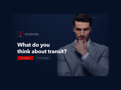 Transit Ad banner blue man transit transportation web