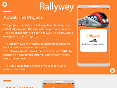 A Nigerian Railway ticket booking app platform named Rallywey.