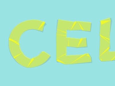 Yellow Cello saran type typography